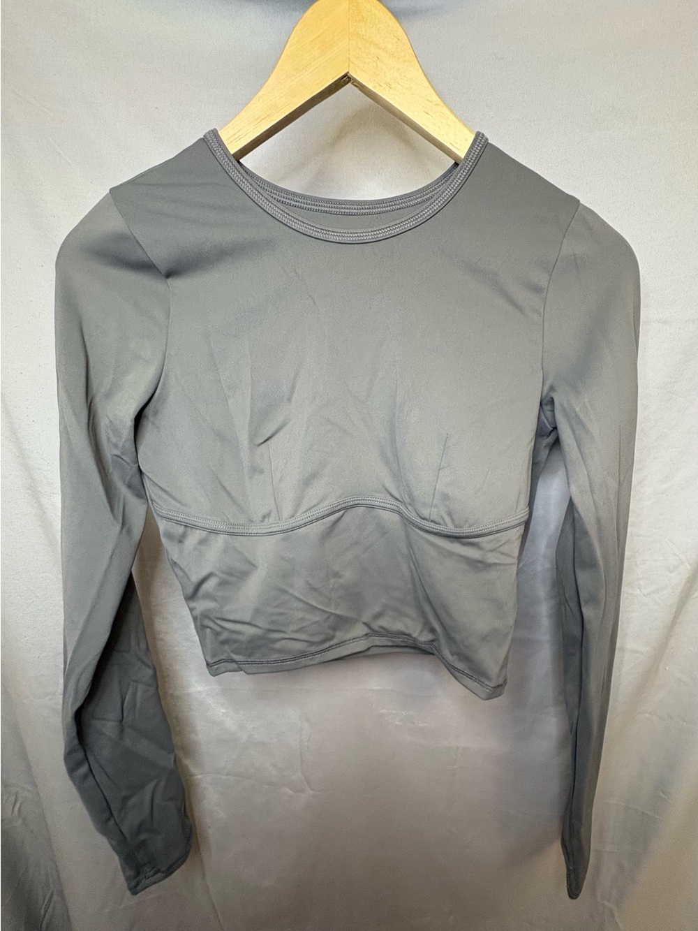 Grey Hollister long sleeve workout top